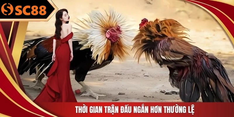Thời gian trận đấu ngắn hơn thường lệ