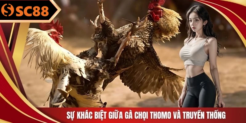 Sự khác biệt giữa gà chọi Thomo và truyền thống